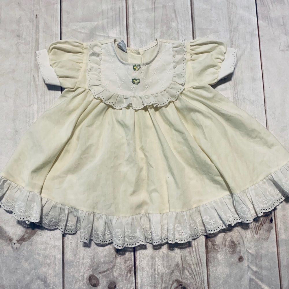 Vintage Mini World Pale Yellow Dress